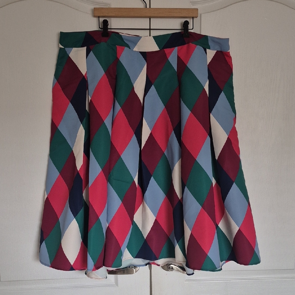 Torrid Multicolour Diamond Pleated A-Line Skirt